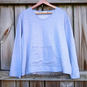 1World Grey Sweatshirt with Front Pocket